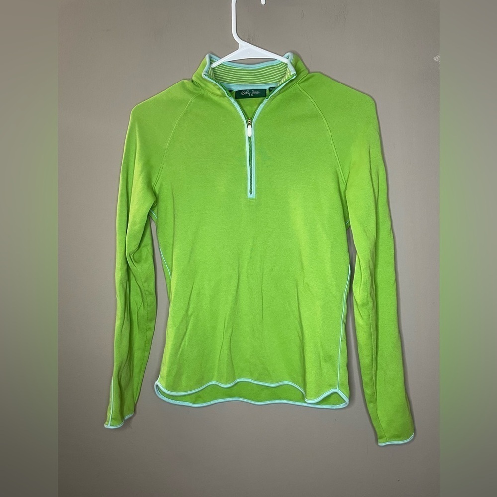 Bobby Jones Pima Cotton Solid Quarter Zip Women's Pullover Size XS